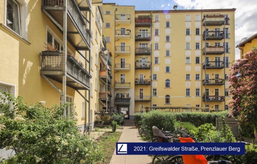 Altbauwohnung mit 4 Zimmern am Leisepark mit Blick auf den Fernsehturm, 2021 Berlin Prenzlauer Berg, Etagenwohnung